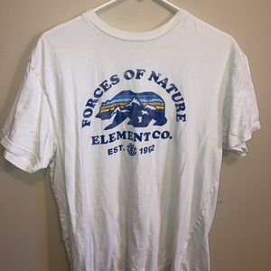 White Vintage Element Tee Shirt
